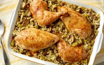 Baked chicken and rice