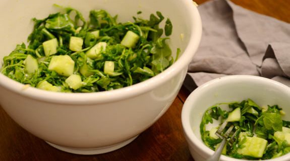 Arugula Cucumber Salad With Lemon Dressing