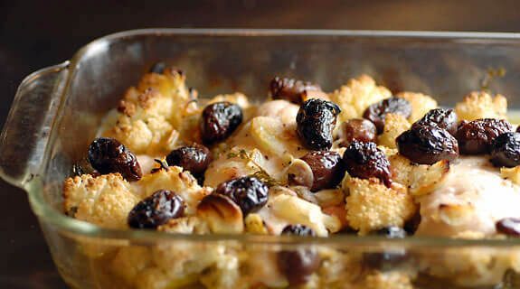 chicken with cauliflower and olives