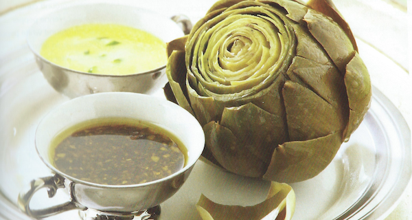 Steamed Artichokes with two sauces