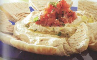 Creamy Chummos with Steeped Tomatoes