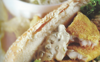 Cornmeal-Crusted Flounder with Tartar Sauce